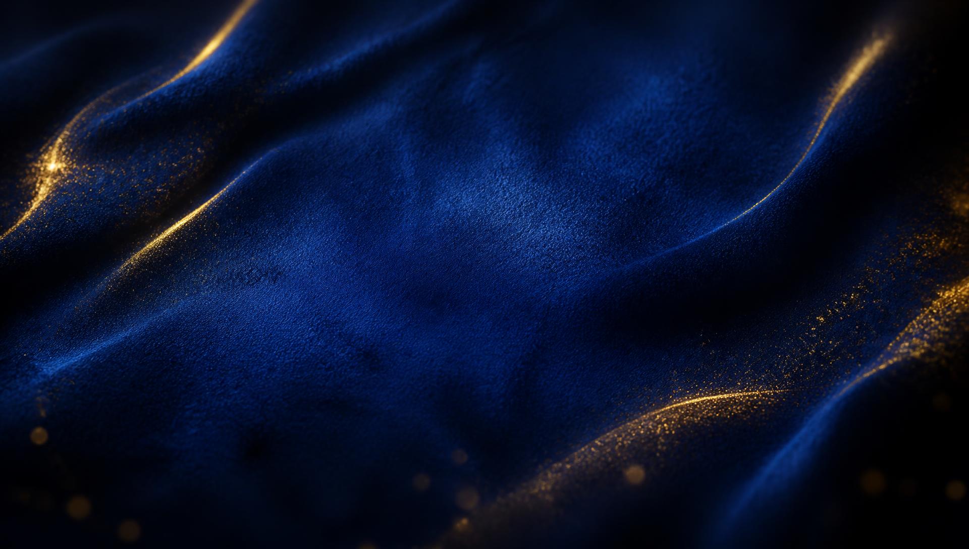 Royal blue suede texture with gold light